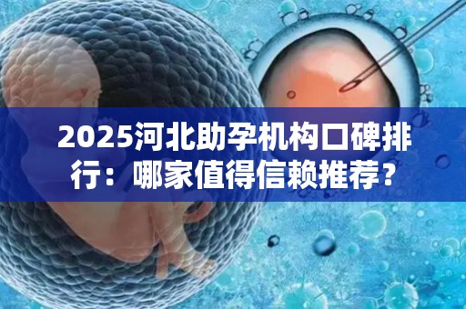 2025河北助孕机构口碑排行：哪家值得信赖推荐？