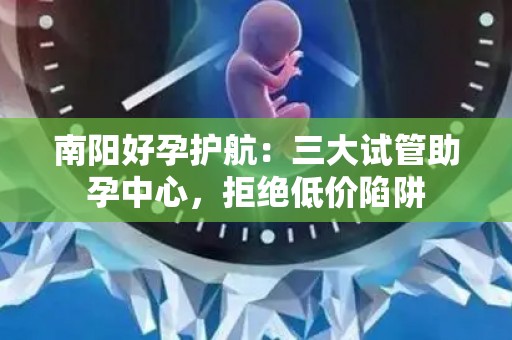 南阳好孕护航：三大试管助孕中心，拒绝低价陷阱