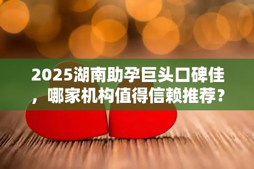 2025湖南助孕巨头口碑佳，哪家机构值得信赖推荐？