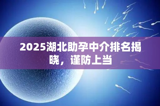 2025湖北助孕中介排名揭晓，谨防上当