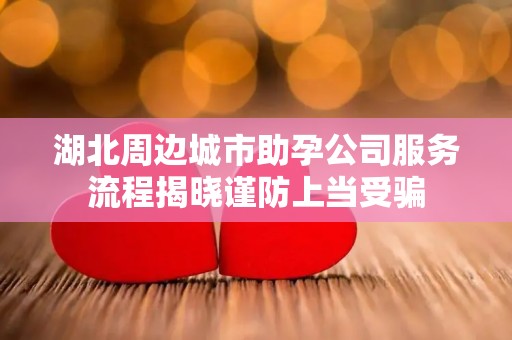 湖北周边城市助孕公司服务流程揭晓谨防上当受骗