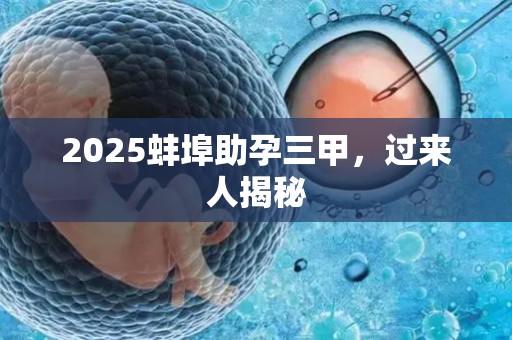 2025蚌埠助孕三甲，过来人揭秘
