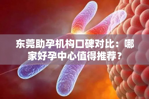 东莞助孕机构口碑对比：哪家好孕中心值得推荐？