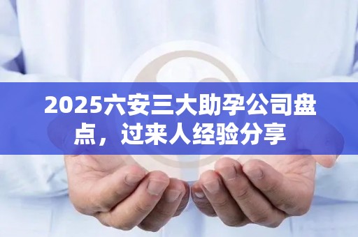 2025六安三大助孕公司盘点，过来人经验分享
