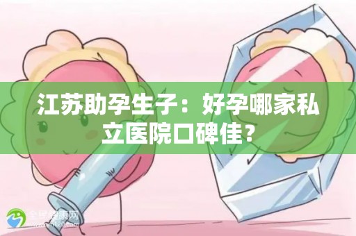 江苏助孕生子：好孕哪家私立医院口碑佳？