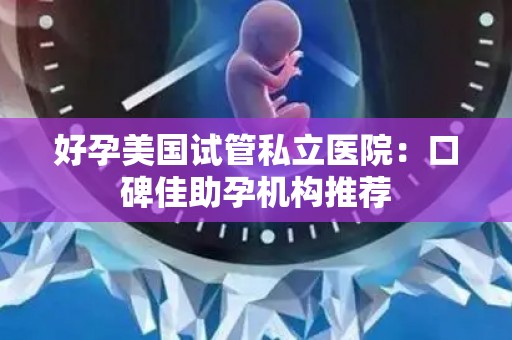 好孕美国试管私立医院：口碑佳助孕机构推荐