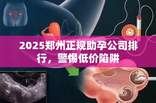 2025郑州正规助孕公司排行，警惕低价陷阱