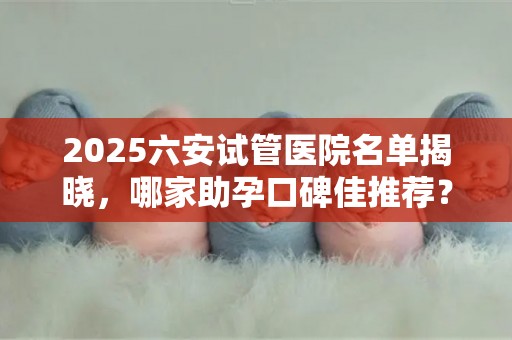 2025六安试管医院名单揭晓，哪家助孕口碑佳推荐？