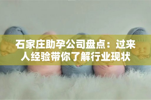 石家庄助孕公司盘点：过来人经验带你了解行业现状