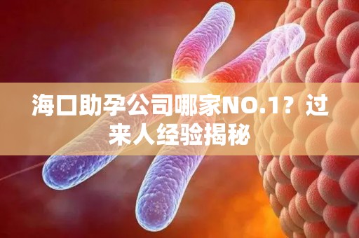 海口助孕公司哪家NO.1？过来人经验揭秘