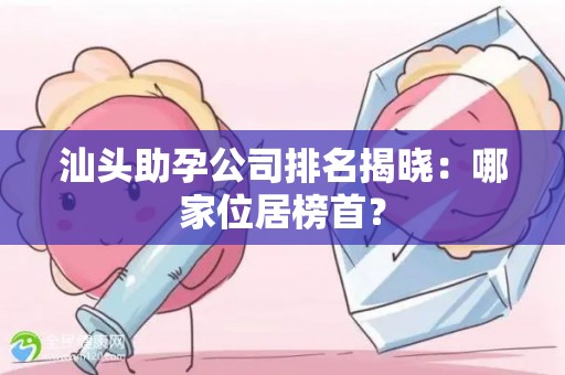 汕头助孕公司排名揭晓：哪家位居榜首？