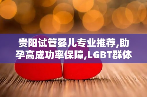 贵阳试管婴儿专业推荐,助孕高成功率保障,LGBT群体专属方案详解!