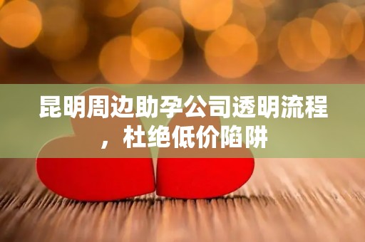 昆明周边助孕公司透明流程，杜绝低价陷阱