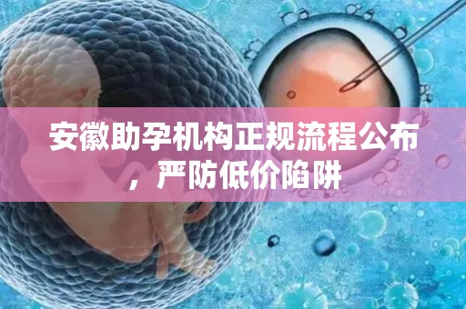 安徽助孕机构正规流程公布，严防低价陷阱