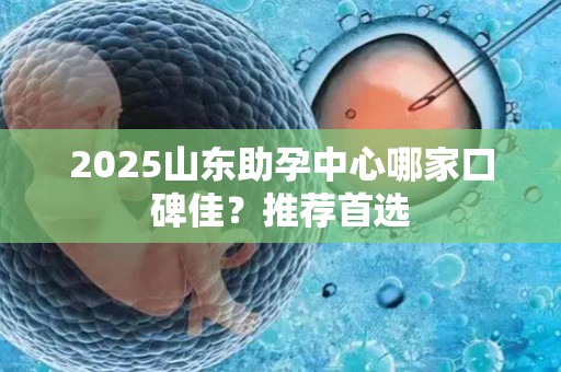 2025山东助孕中心哪家口碑佳？推荐首选