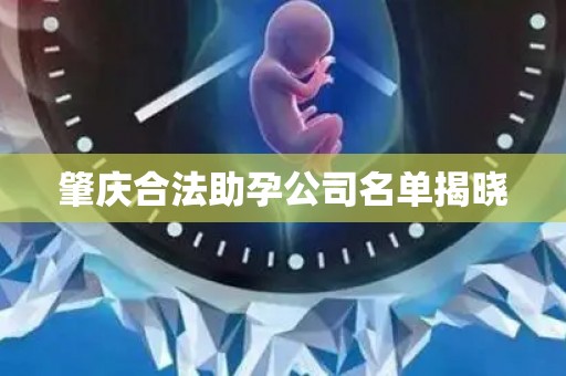 肇庆合法助孕公司名单揭晓