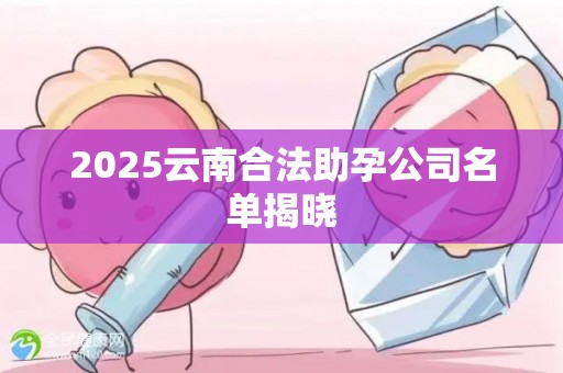 2025云南合法助孕公司名单揭晓