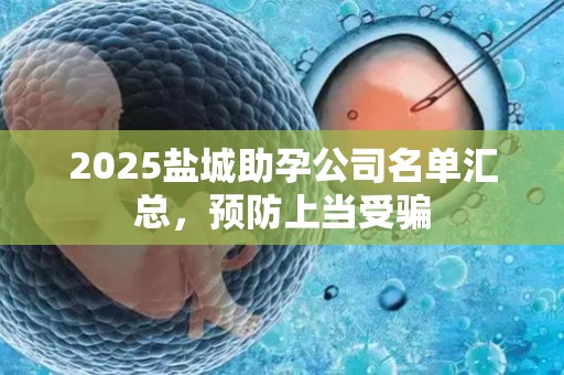 2025盐城助孕公司名单汇总，预防上当受骗