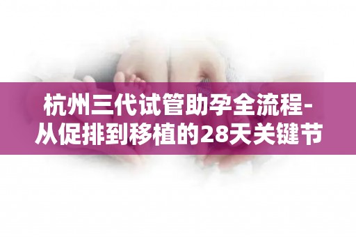 杭州三代试管助孕全流程-从促排到移植的28天关键节点!