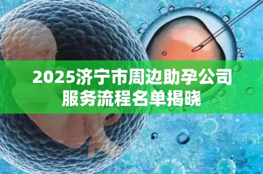 2025济宁市周边助孕公司服务流程名单揭晓