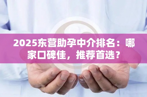 2025东营助孕中介排名：哪家口碑佳，推荐首选？