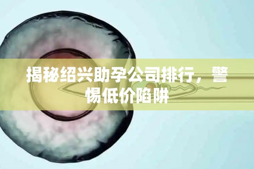 揭秘绍兴助孕公司排行，警惕低价陷阱