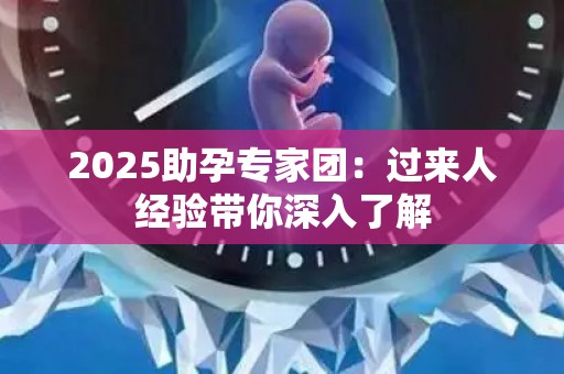 2025助孕专家团：过来人经验带你深入了解