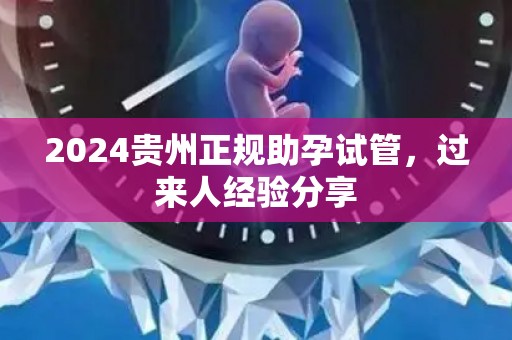 2024贵州正规助孕试管，过来人经验分享