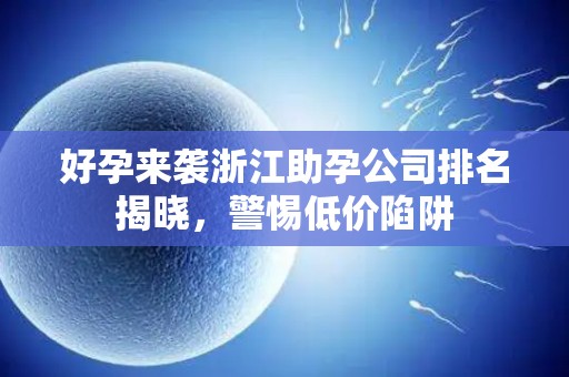 好孕来袭浙江助孕公司排名揭晓，警惕低价陷阱