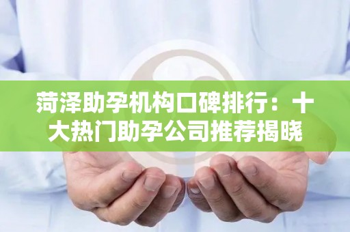 菏泽助孕机构口碑排行：十大热门助孕公司推荐揭晓