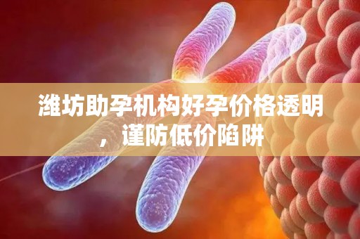 潍坊助孕机构好孕价格透明，谨防低价陷阱