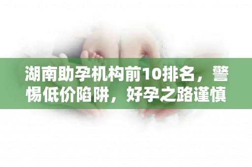 湖南助孕机构前10排名，警惕低价陷阱，好孕之路谨慎行