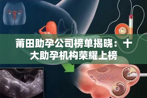 莆田助孕公司榜单揭晓：十大助孕机构荣耀上榜