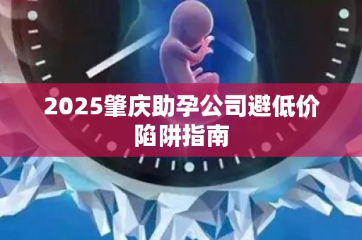 2025肇庆助孕公司避低价陷阱指南