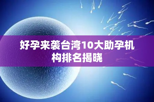 好孕来袭台湾10大助孕机构排名揭晓