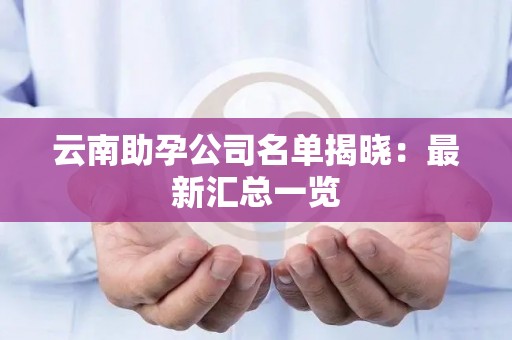 云南助孕公司名单揭晓：最新汇总一览