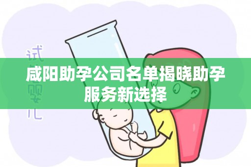 咸阳助孕公司名单揭晓助孕服务新选择