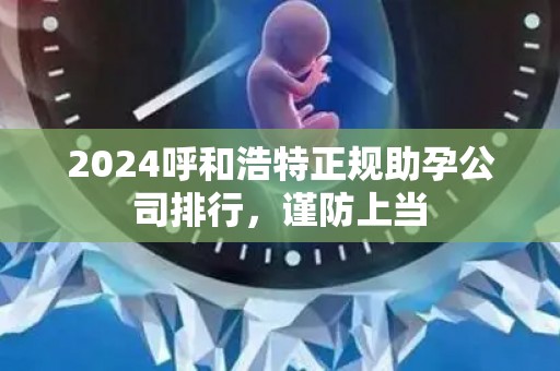2024呼和浩特正规助孕公司排行，谨防上当
