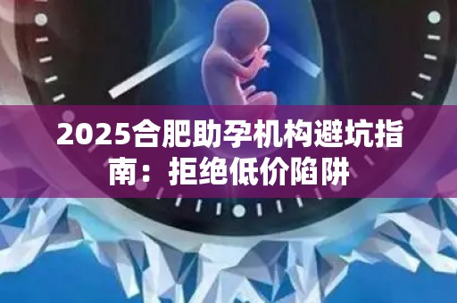2025合肥助孕机构避坑指南：拒绝低价陷阱