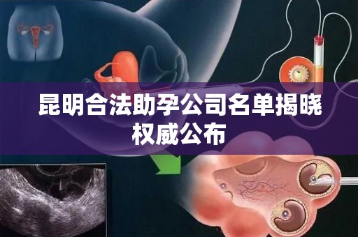 昆明合法助孕公司名单揭晓权威公布