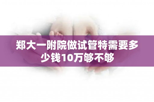 郑大一附院做试管特需要多少钱10万够不够