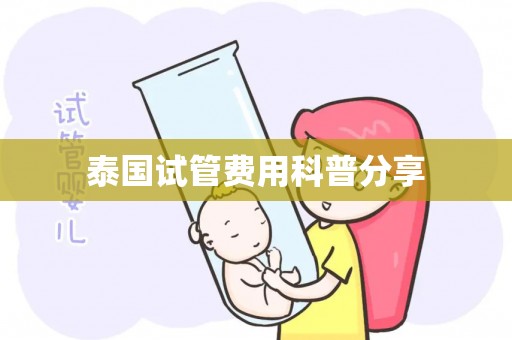 泰国试管费用科普分享