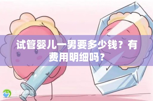 试管婴儿一男要多少钱？有费用明细吗？