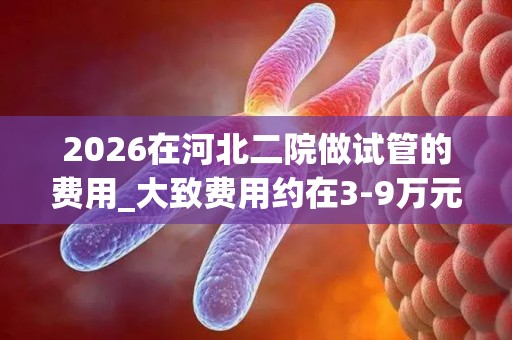 2026在河北二院做试管的费用_大致费用约在3-9万元!