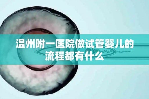 温州附一医院做试管婴儿的流程都有什么