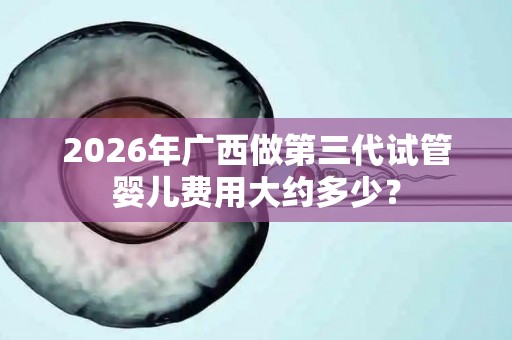 2026年广西做第三代试管婴儿费用大约多少？