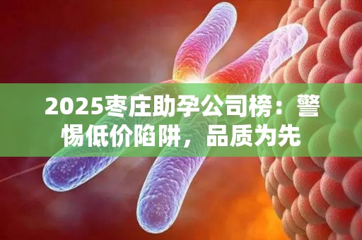 2025枣庄助孕公司榜：警惕低价陷阱，品质为先