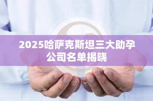 2025哈萨克斯坦三大助孕公司名单揭晓