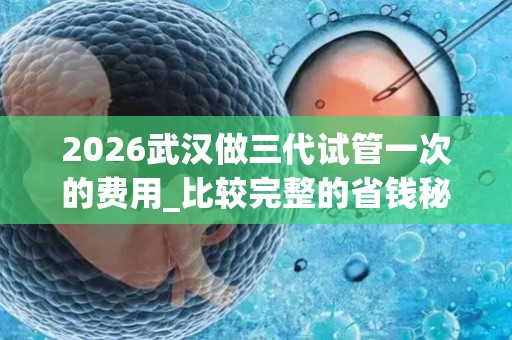 2026武汉做三代试管一次的费用_比较完整的省钱秘籍公开!