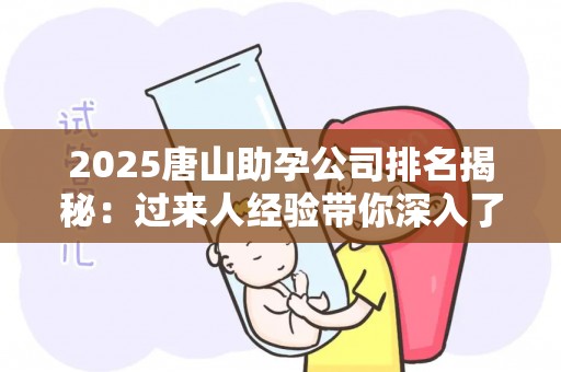 2025唐山助孕公司排名揭秘：过来人经验带你深入了解